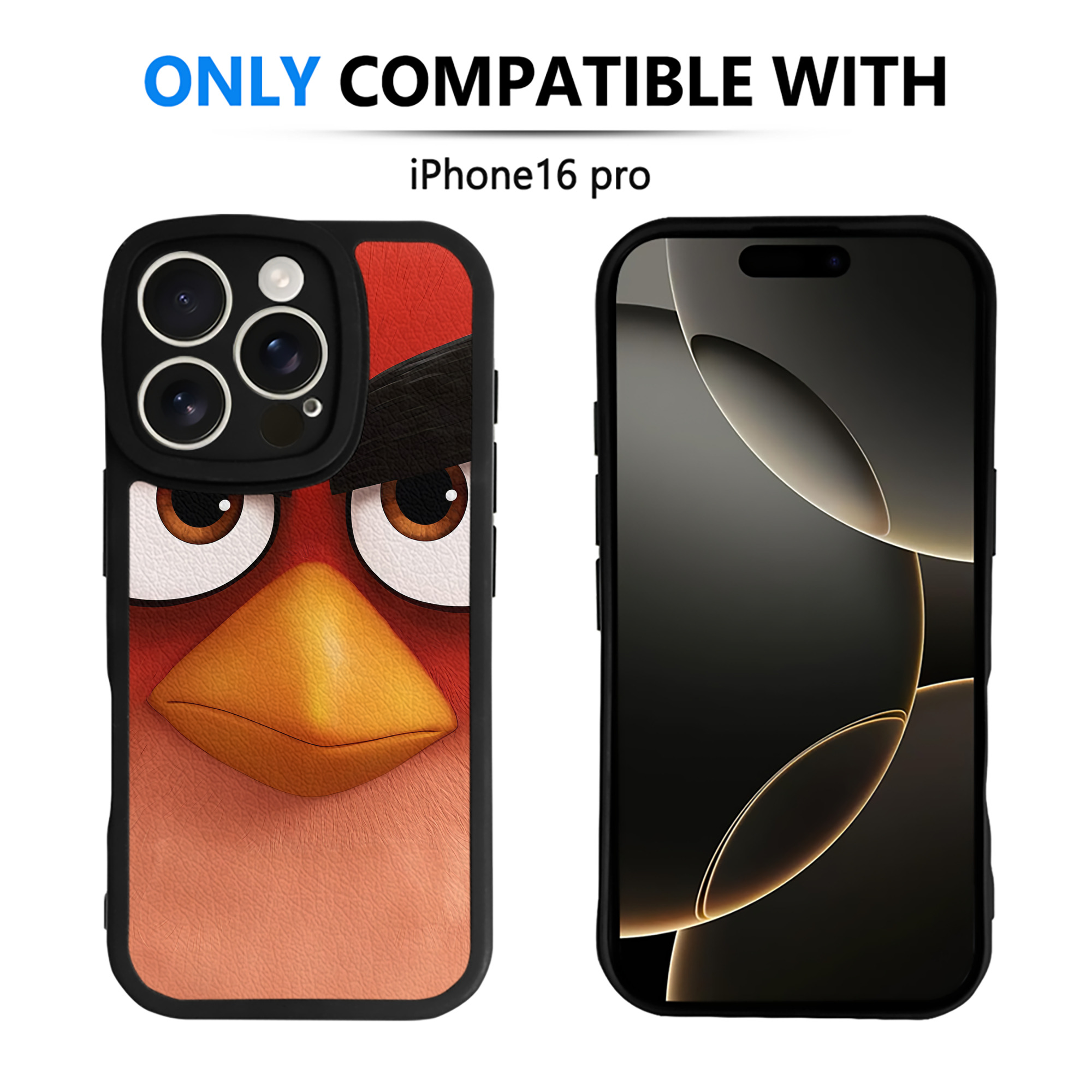 （画像用） Angry Birds アングリーバード 【iPhone 16シリーズ対応】シリコンスマホケース（レザー調） 材質：シリコン